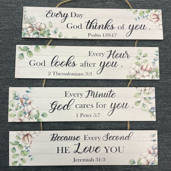 Inspirational Wall Decor with Floral Design - Picture 1 of 3